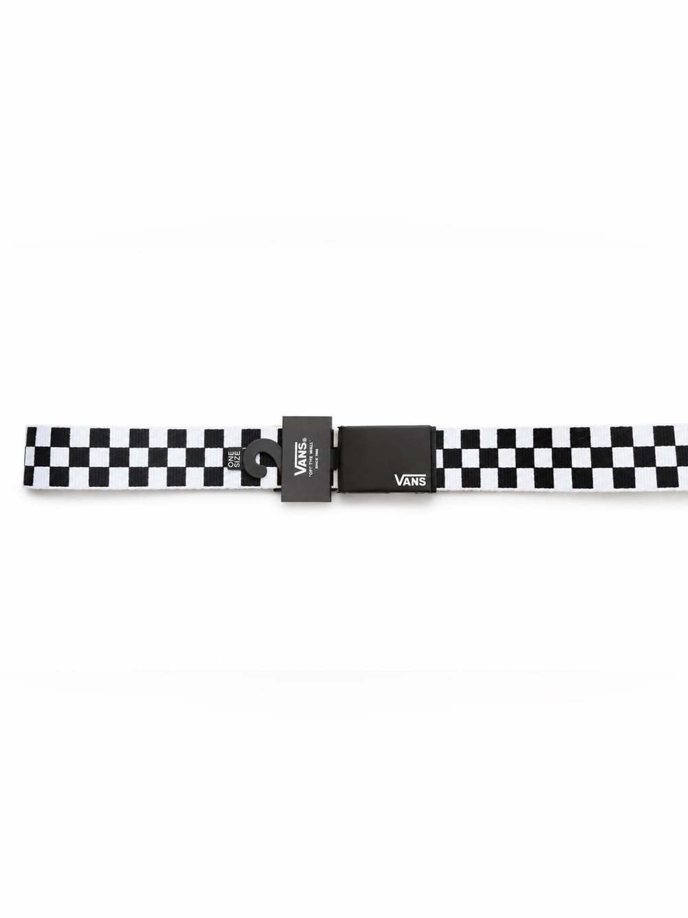 Vans Black White Checkerboard Web Belt One Size NWT